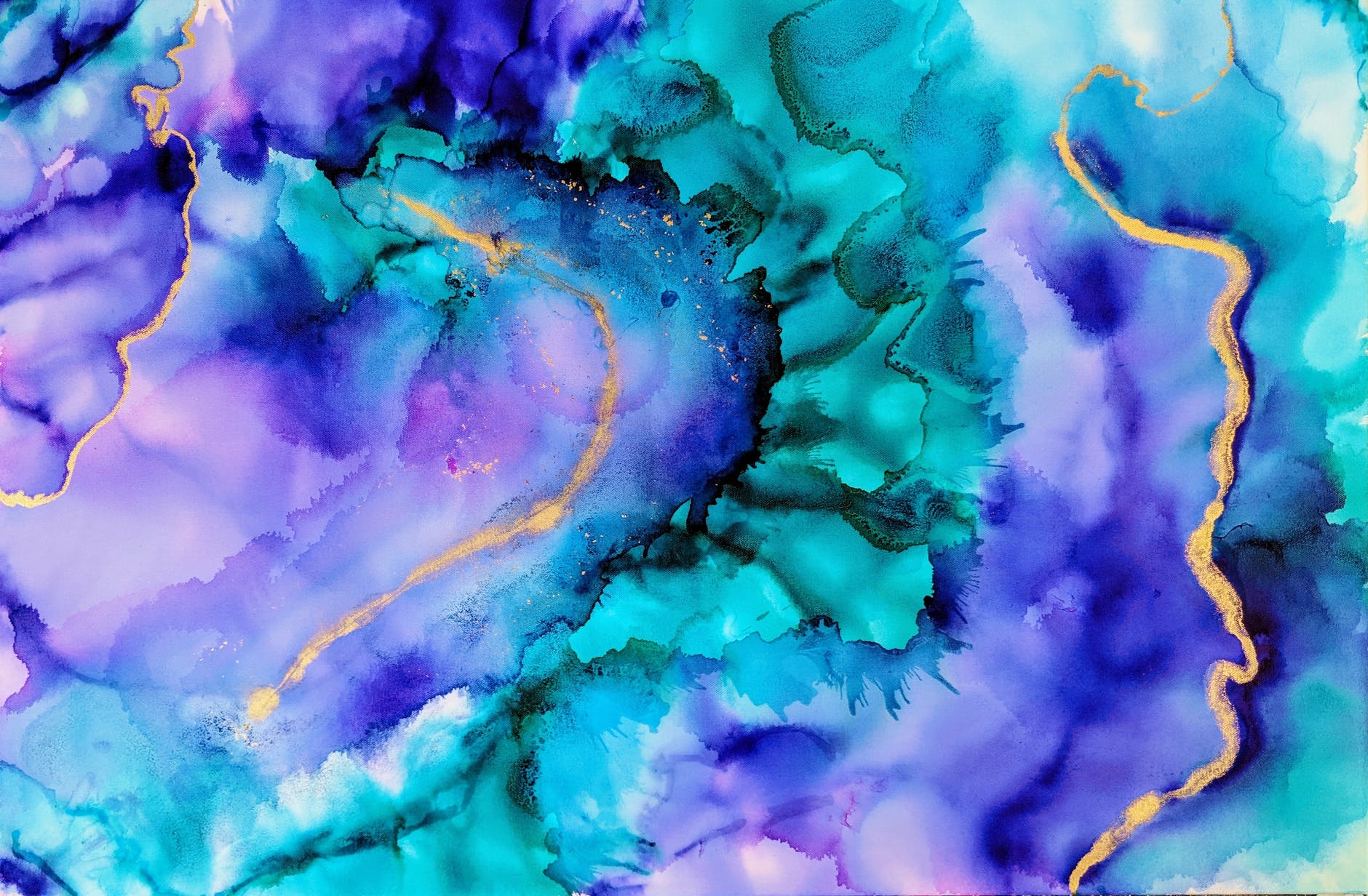 green and purple illustration